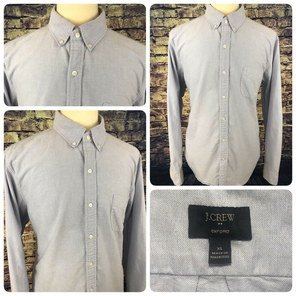 J. Crew Slim Fit Long Sleeve Oxford Shirt Men's XL